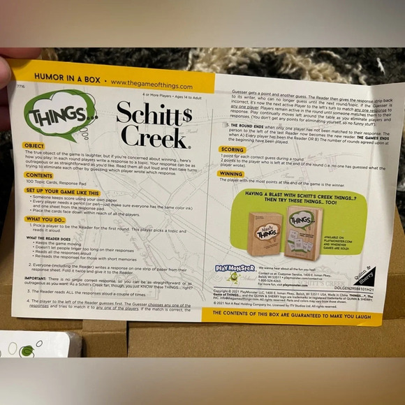 NIB Things… Schitt's Creek Edition-Card Game - Picture 6 of 8